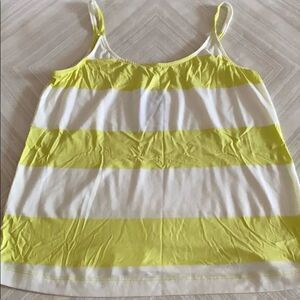 Splendid Yellow/Green and White Striped Tank Top